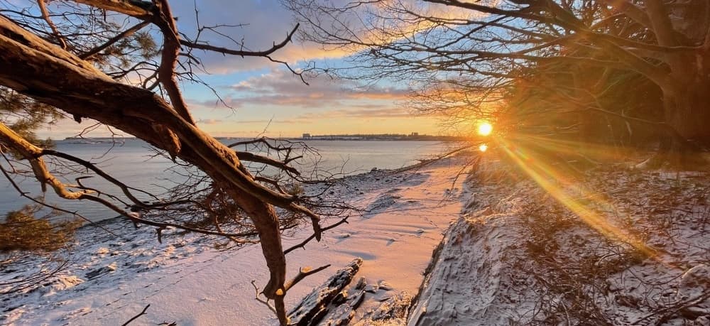 Canoeing on a Maine lake